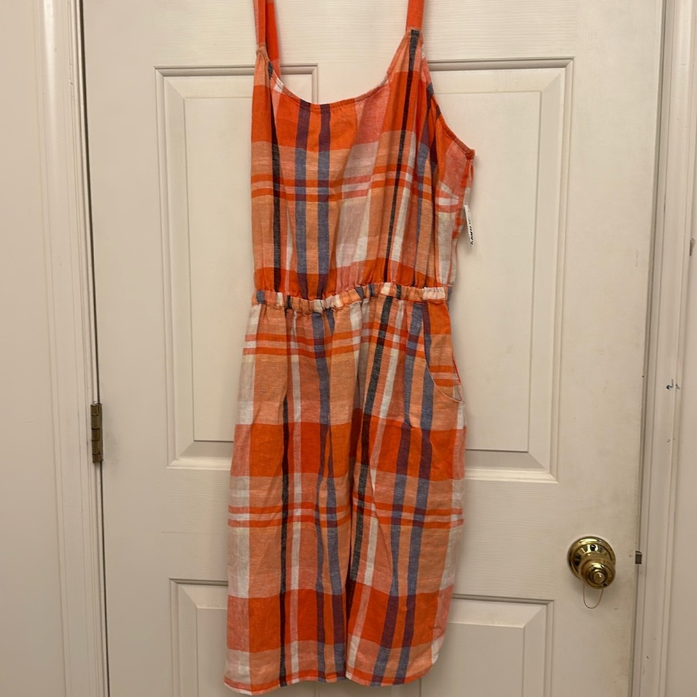 Nwt Old Navy Waisted Linen-Blend Cami Dress XL